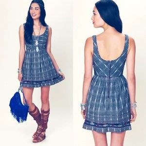 Free People embroidered IKAT dress